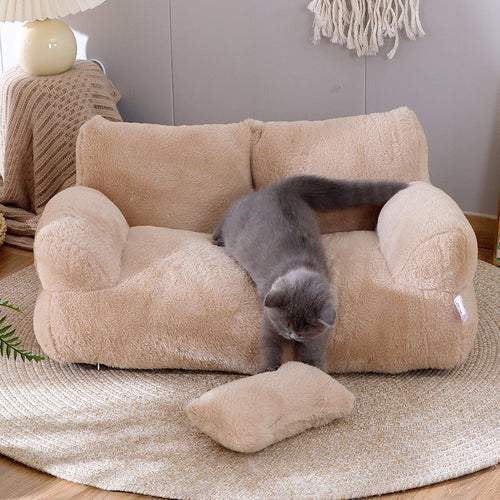 Luxury Cat Bed Sofa – Warm Plush Pet Nest