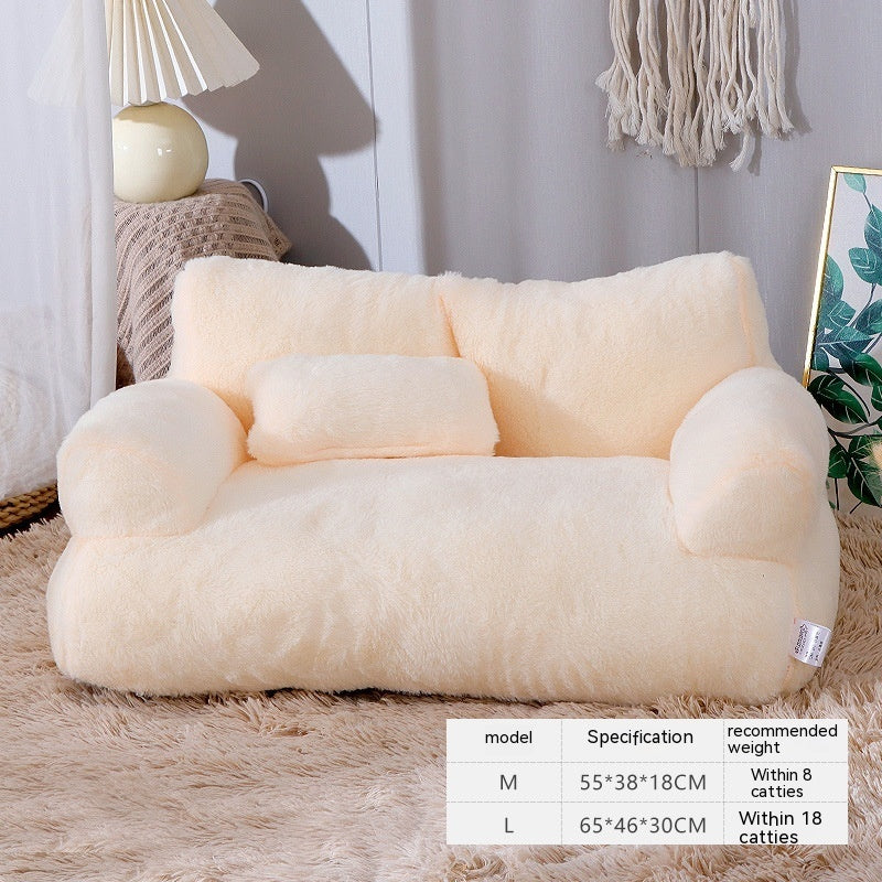 Luxury Cat Bed Sofa – Warm Plush Pet Nest