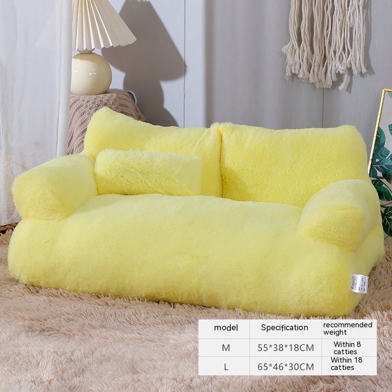 Luxury Cat Bed Sofa – Warm Plush Pet Nest