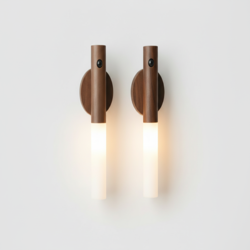 Magnetic Wood Night Light – Motion Sensor, USB Rechargeable