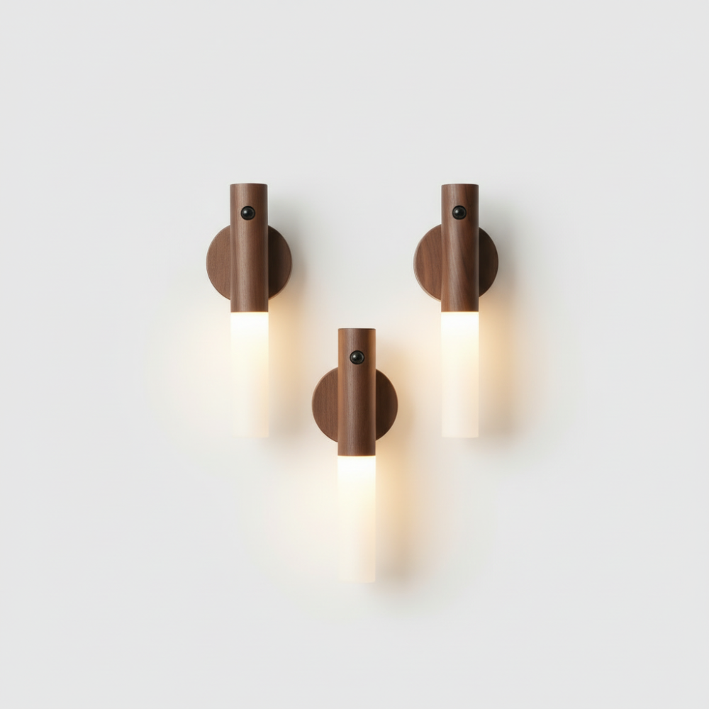 Magnetic Wood Night Light – Motion Sensor, USB Rechargeable