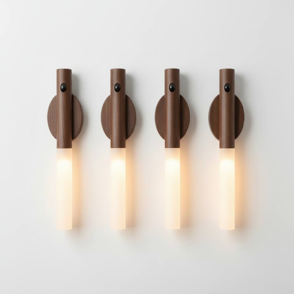 Magnetic Wood Night Light – Motion Sensor, USB Rechargeable