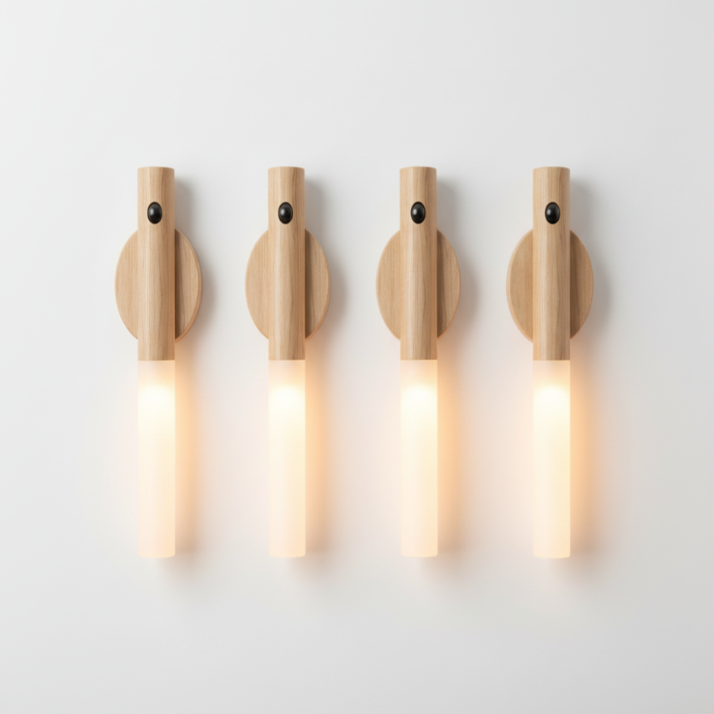 Magnetic Wood Night Light – Motion Sensor, USB Rechargeable