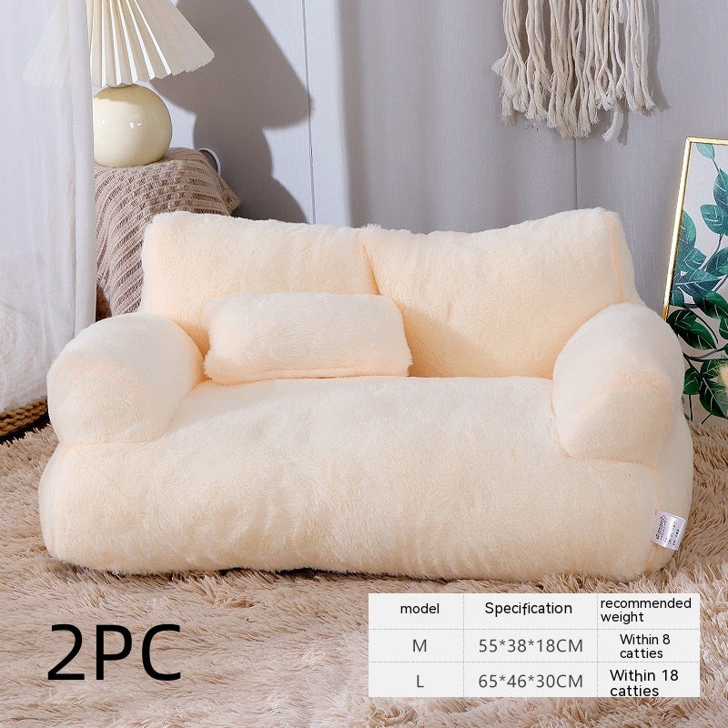 Luxury Cat Bed Sofa – Warm Plush Pet Nest